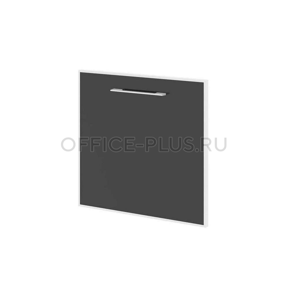 Дверь для шкафа стеклянная Yalta в раме, стекло-лакобель, LT.S4R (L) White/Black