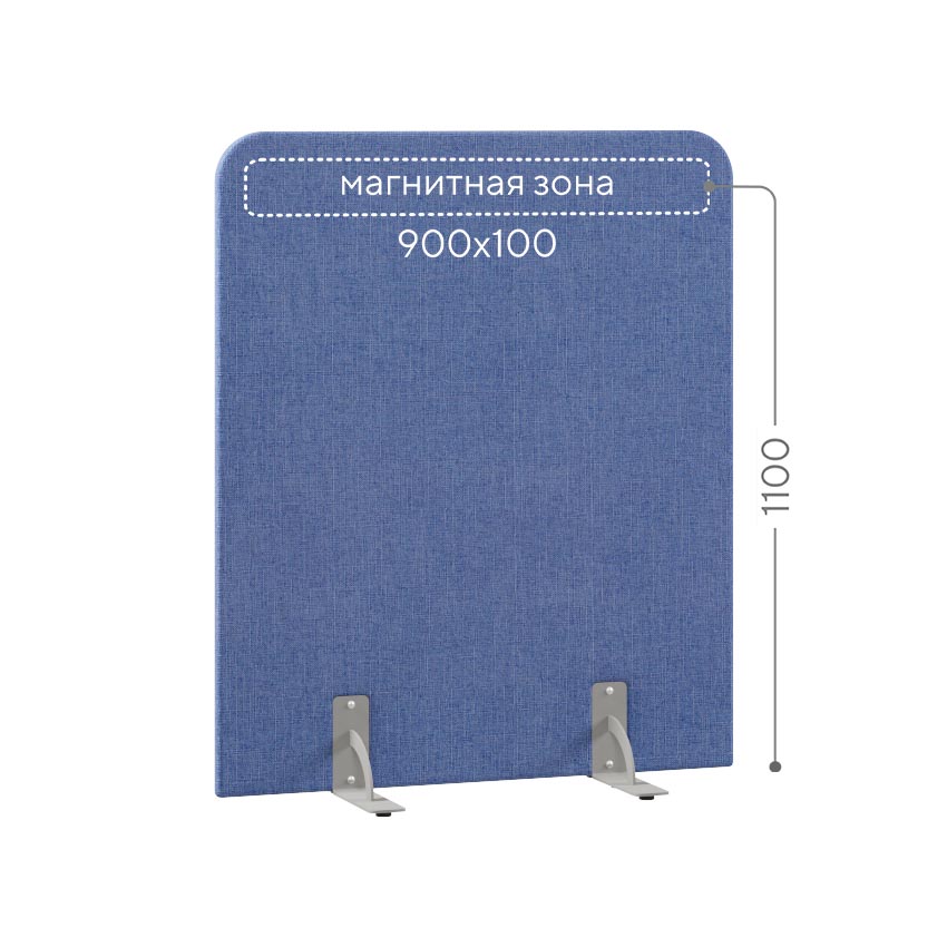 Перегородка тканевая магнитная Магнетик МГ1.С-100/120 на стационарных опорах