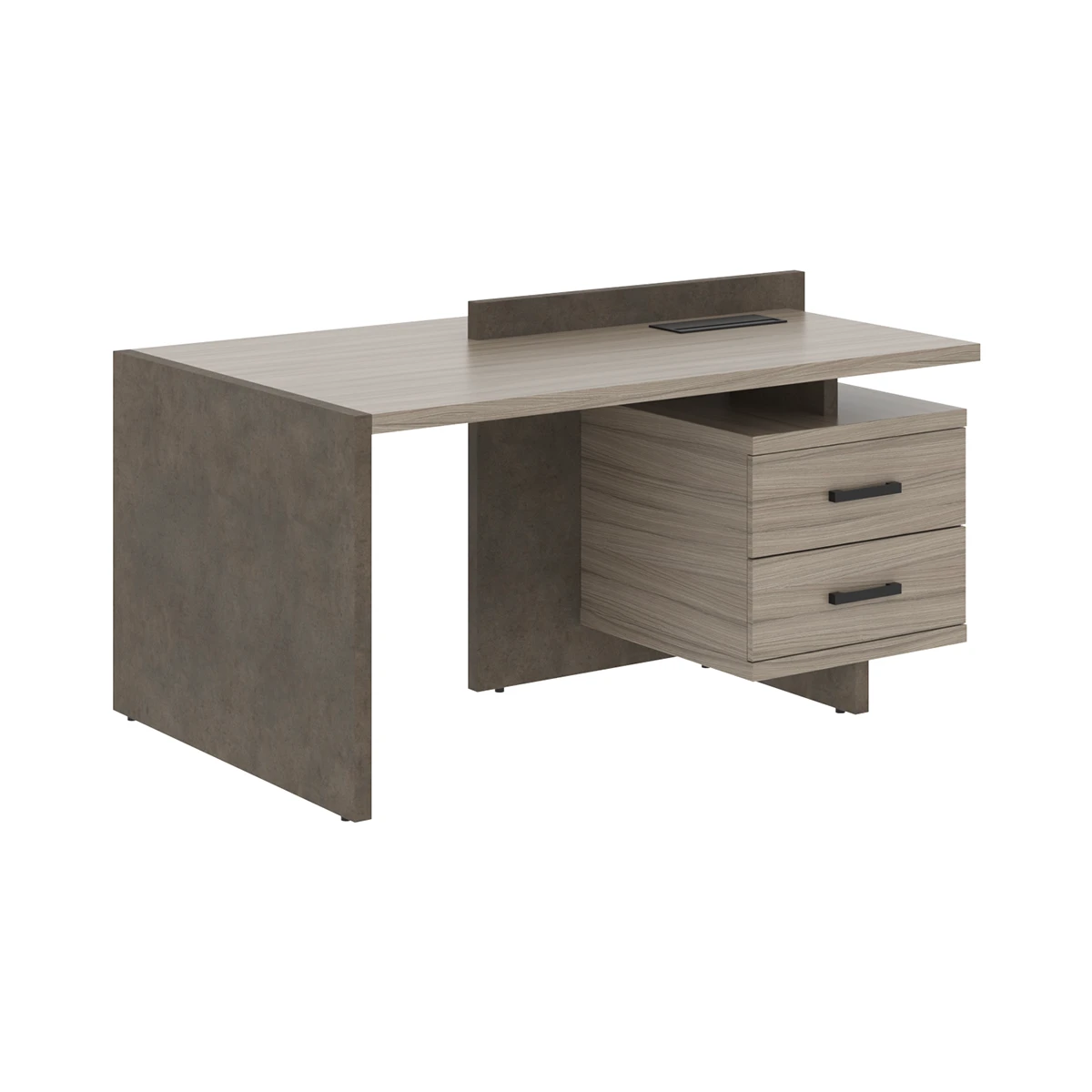 Стол руководителя с тумбой правый Wood&Stone (S) СФ-531332