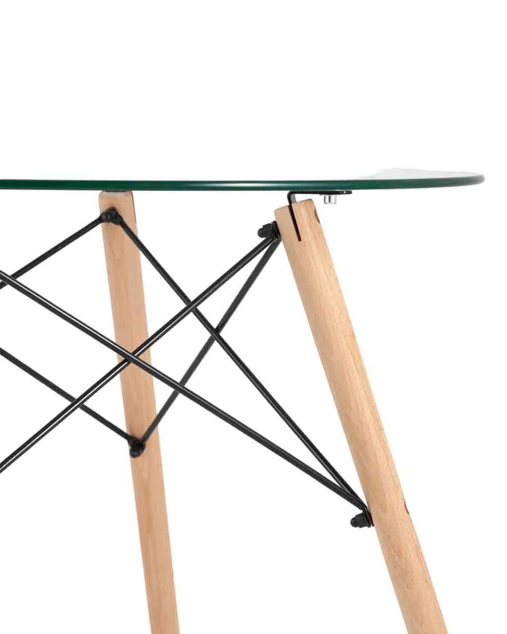 Стол банкетный Stool Group Eames DSW D80 стекло