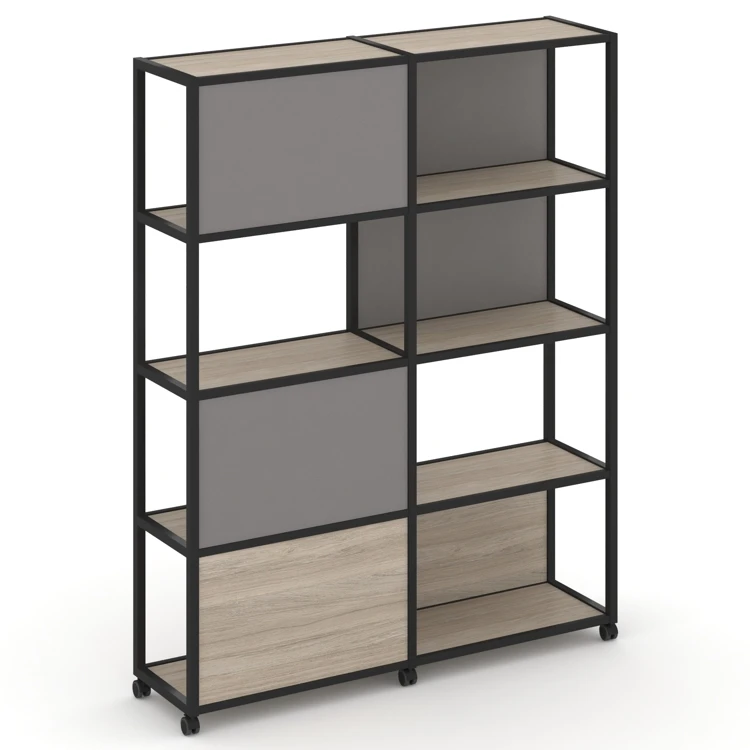 Стеллаж высокий 5 уровней 2 секции Shelf Mobile VR.LT-STK-515.08