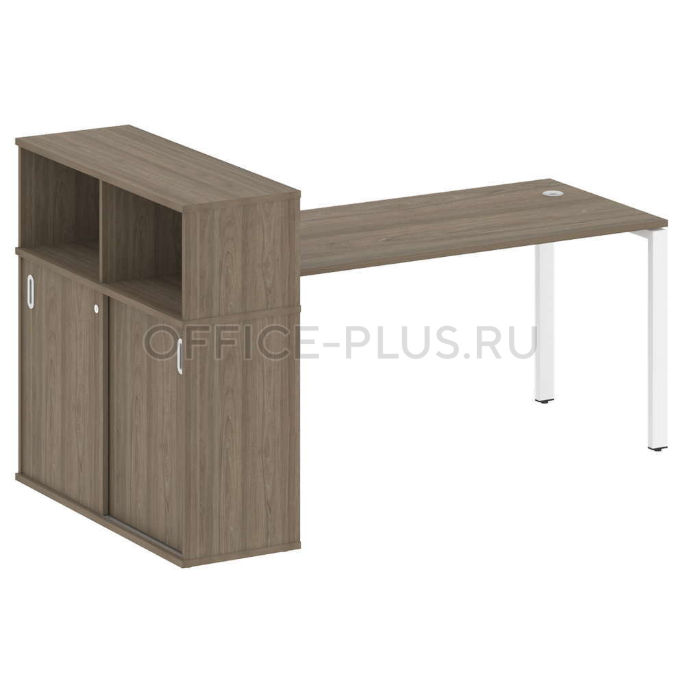Стол рабочий Metal System Style на металлокаркасе с опорным шкафом-купе БП.РС-СШК-3.4
