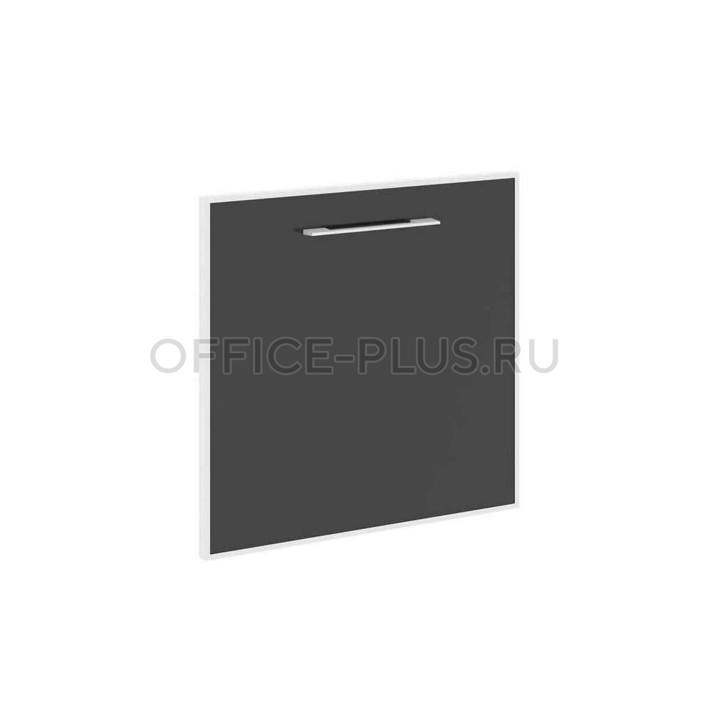 Дверь для шкафа стеклянная Yalta в раме, стекло-лакобель, LT.S4R (R) White/Black