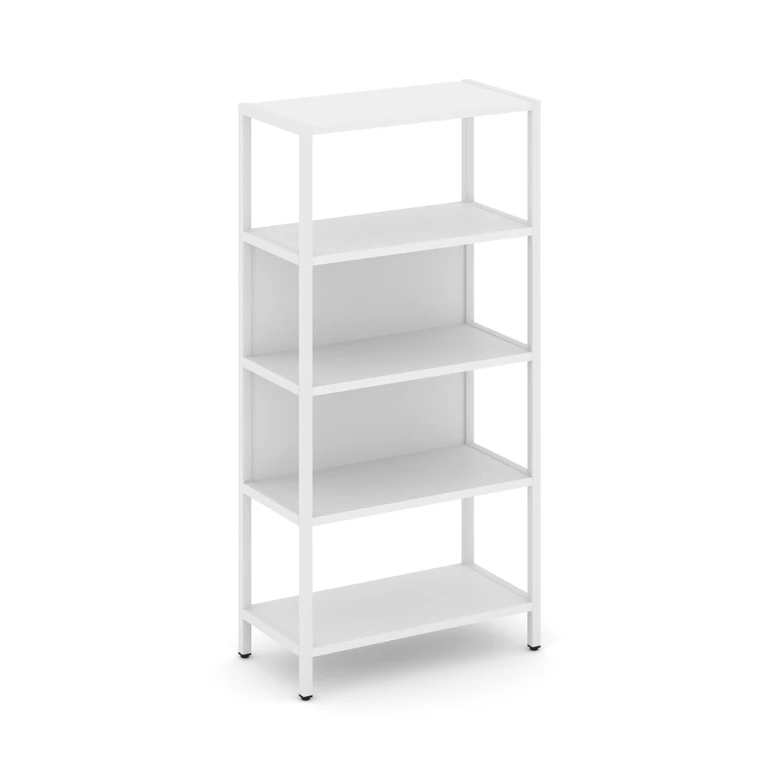 Односекционный стеллаж четырехярусный Shelf System (металл белый) SN.STM-411