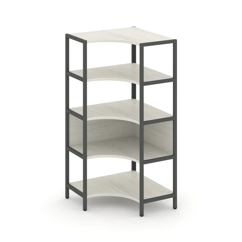 Односекционный угловой стеллаж четырехярусный SHELF SYSTEM (металл антрацит) SN.STMU-411
