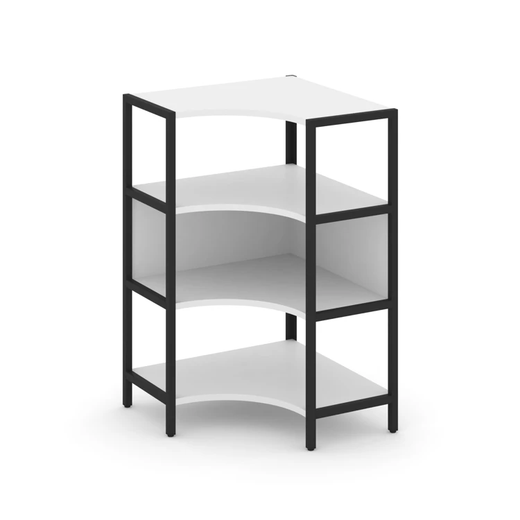 Односекционный угловой стеллаж трехярусный SHELF SYSTEM (металл черный) SN.STMU-311