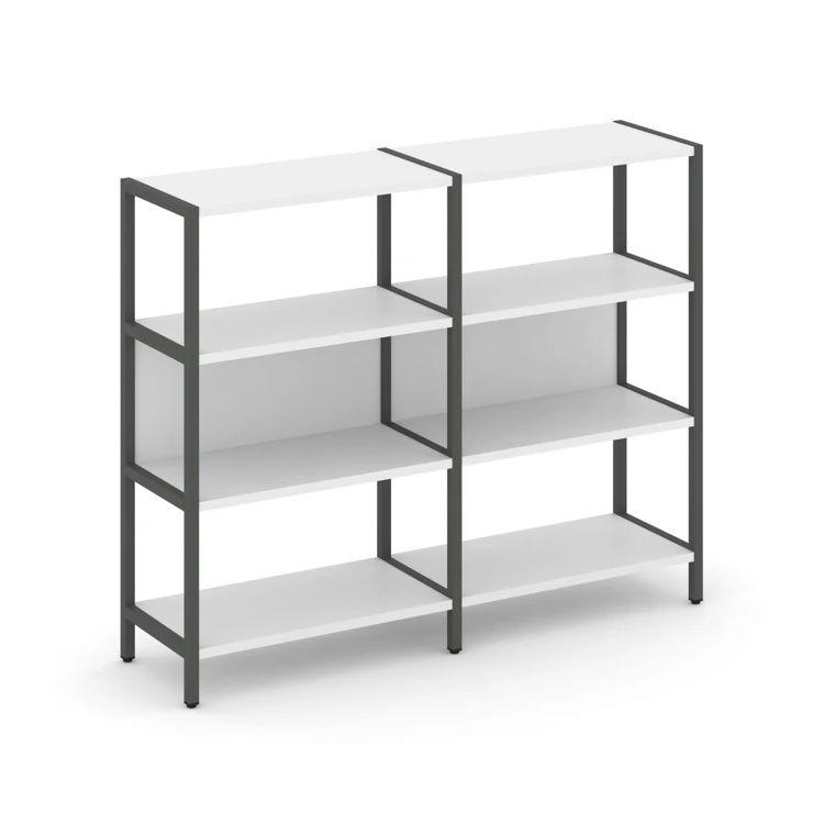 Двухсекционный стеллаж трехярусный SHELF SYSTEM (металл антрацит) SN.STM-321