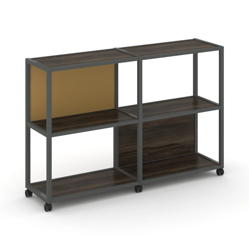 Стеллаж низкий 3 уровня 2 секции Shelf Mobile VR.LT-STK-312.06