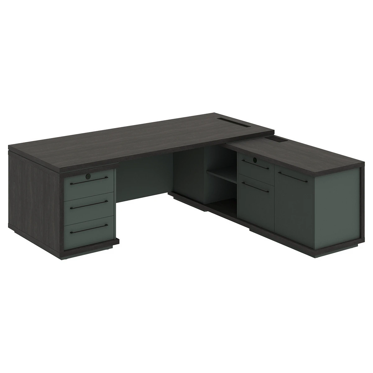 Стол руководителя (Компоновка №1) правый Greenwood G-220R + G-931 + G-932 + G-933
