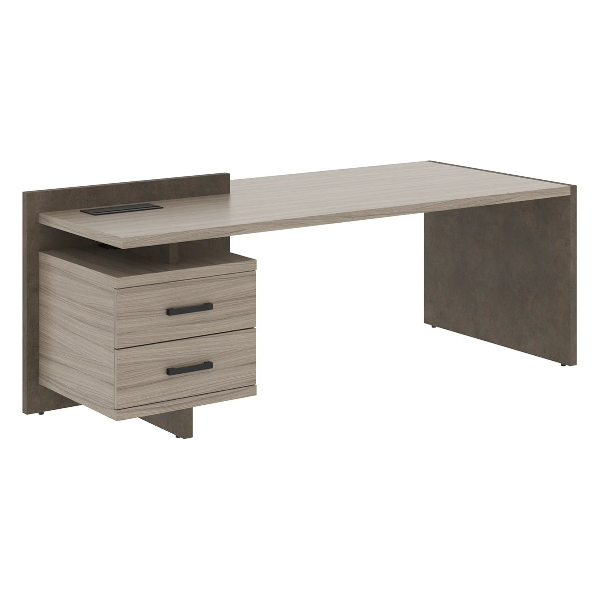 Стол руководителя с тумбой левый Wood&Stone (S) СФ-531301