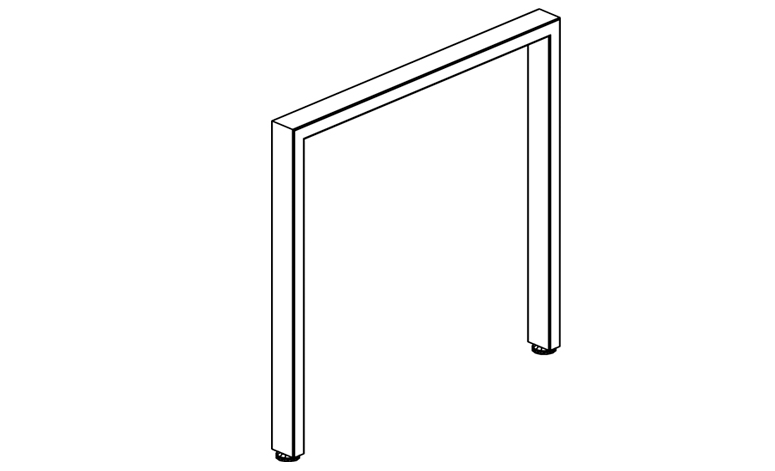 Опора стола Metal System Style завершающая (аксессуар) БПП.ОСЗ-60