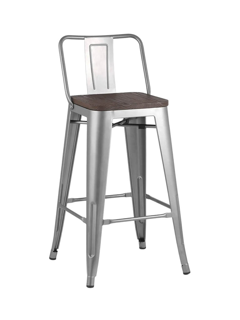Полубарный стул Stool Group Tolix Wood дерево