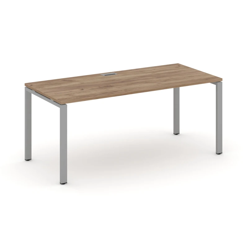 Стол руководителя на металлокаркасе (П-60x30 серый) STYLE PROJECT DIRECT SN-6P.SR-026.M