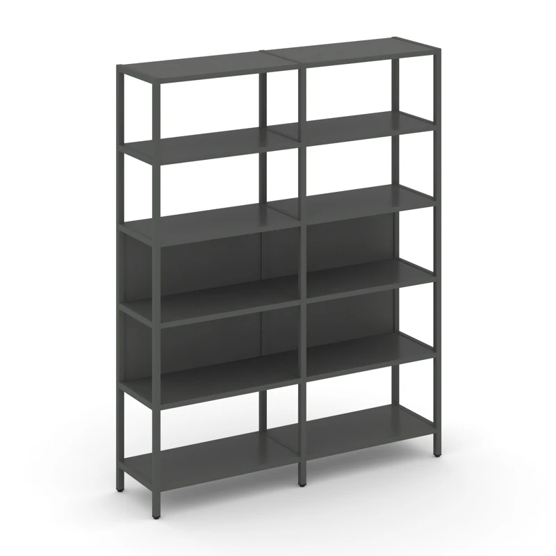 Двухсекционный стеллаж пятиярусный SHELF SYSTEM (металл антрацит) SN.STM-521