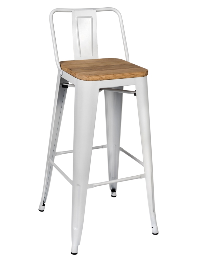 Стул барный Stool Group Tolix Wood со спинкой дерево