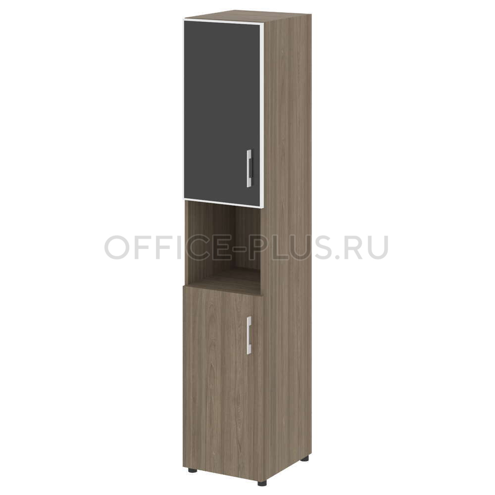 Шкаф пенал высокий Yalta LT.SU-1.4R L White/Black