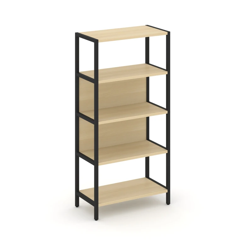 Односекционный стеллаж четырехярусный SHELF SYSTEM (металл черный) SN.STM-411