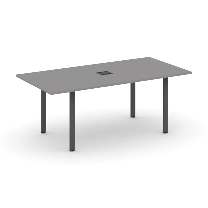 Стол для переговоров на металлокаркасе (П-60x30 антрацит) Style Project Direct SN-6P.SPRG-198