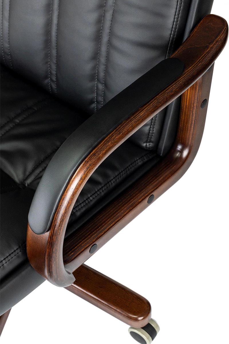 Кресло руководителя Бюрократ T-9932Walnut экокожа