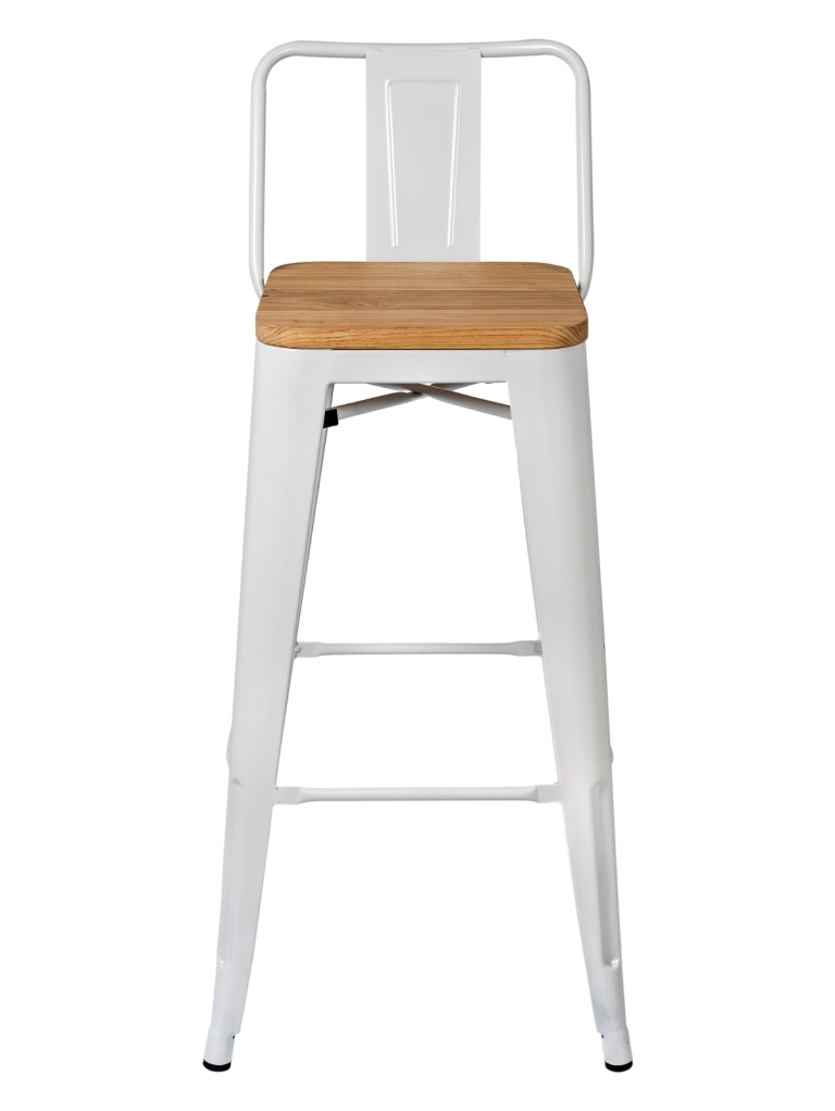 Стул барный Stool Group Tolix Wood со спинкой дерево