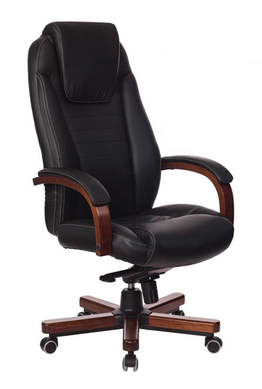 Кресло руководителя Бюрократ T-9923WALNUT кожа