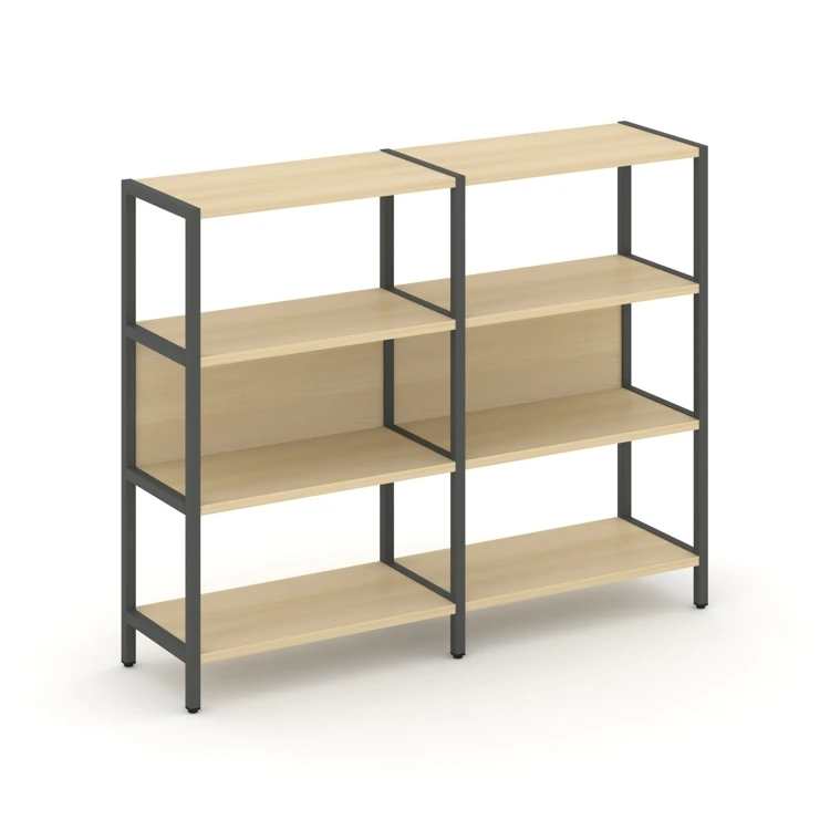 Двухсекционный стеллаж трехярусный SHELF SYSTEM (металл антрацит) SN.STM-321