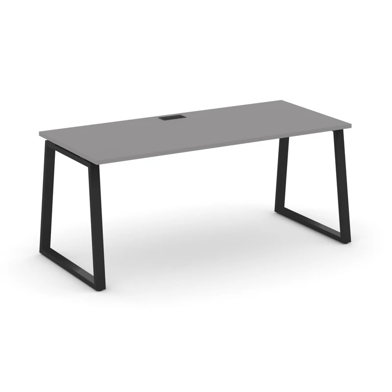 Стол руководителя на металлокаркасе (АО-60x30 черный) STYLE PROJECT DIRECT SN-6T1.SR-013.M