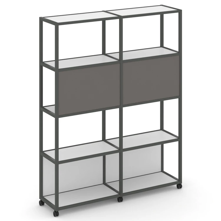 Стеллаж высокий 5 уровней 2 секции Shelf Mobile VR.LT-STK-513.06