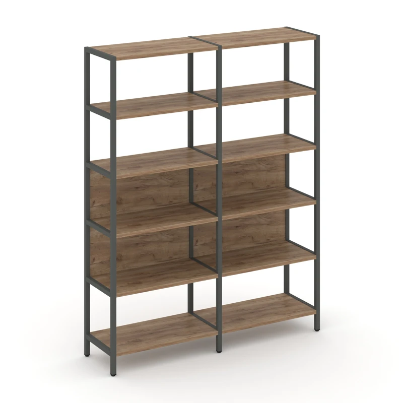 Двухсекционный стеллаж пятиярусный SHELF SYSTEM (металл антрацит) SN.STM-521