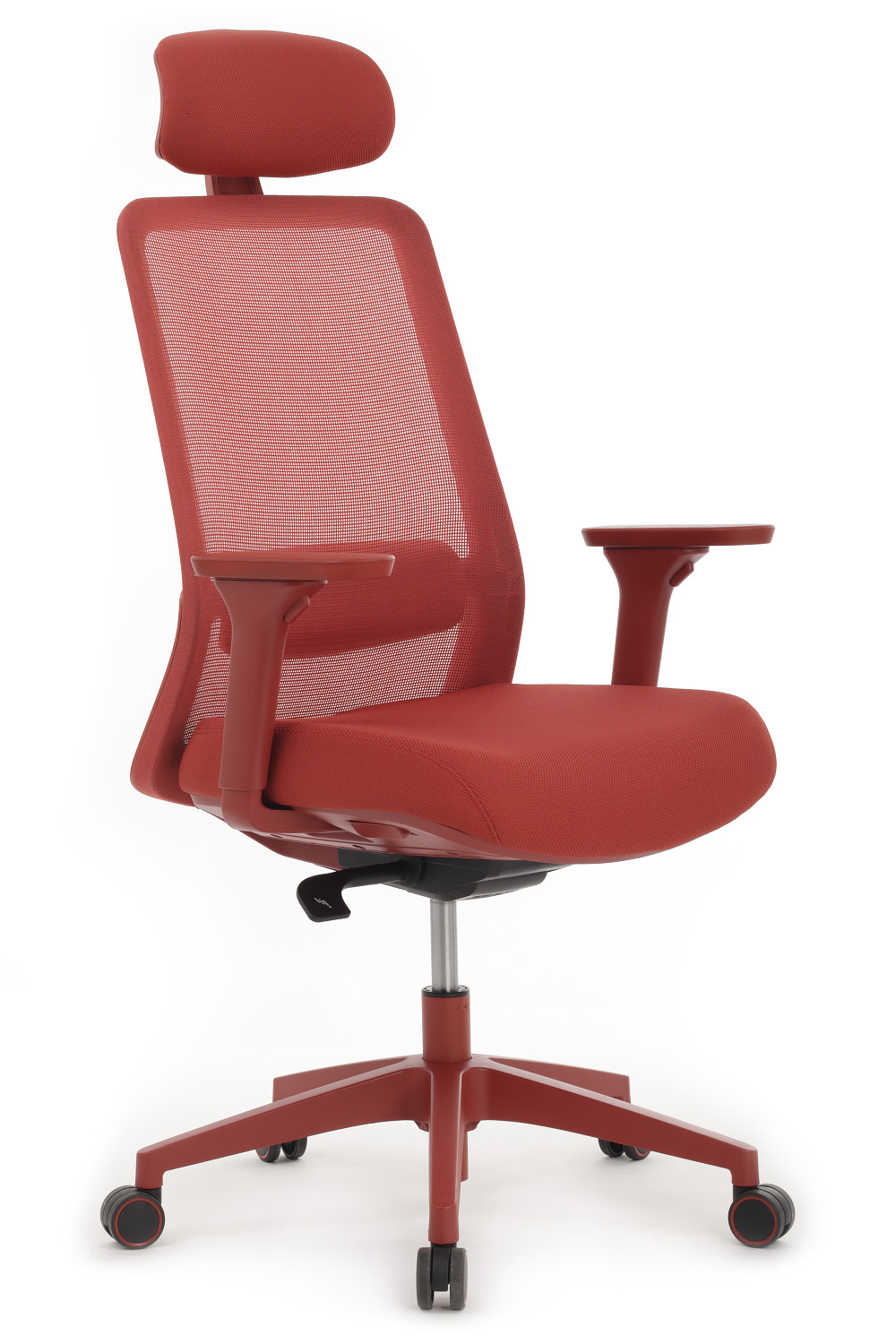 Кресло для руководителя РВ Дизайн Ворк / Work W-218C red красный пластик