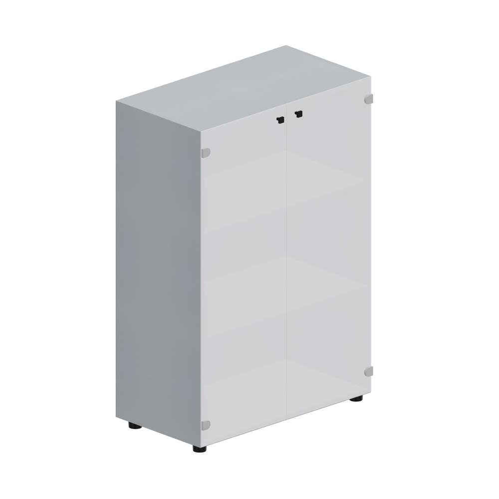 Шкаф средний для документов с матовым стеклом EMMS564BL