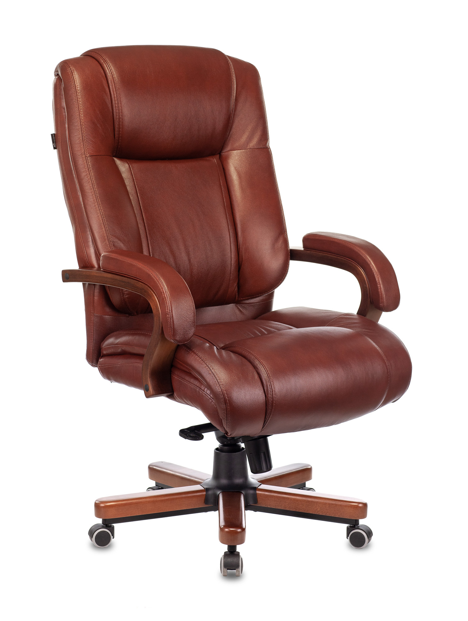 Кресло руководителя Бюрократ T-9925WALNUT кожа