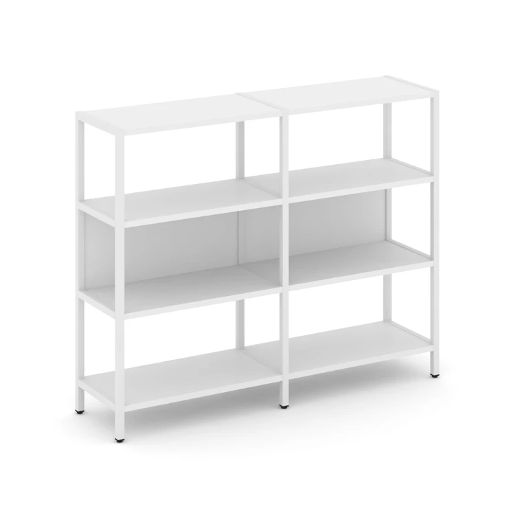 Двухсекционный стеллаж трехярусный Shelf System (металл белый) SN.STM-321
