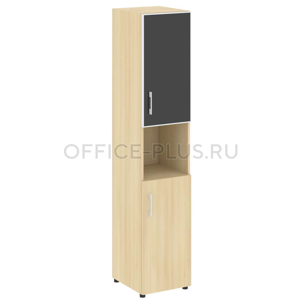 Шкаф пенал высокий Yalta LT.SU-1.4R R White/Black