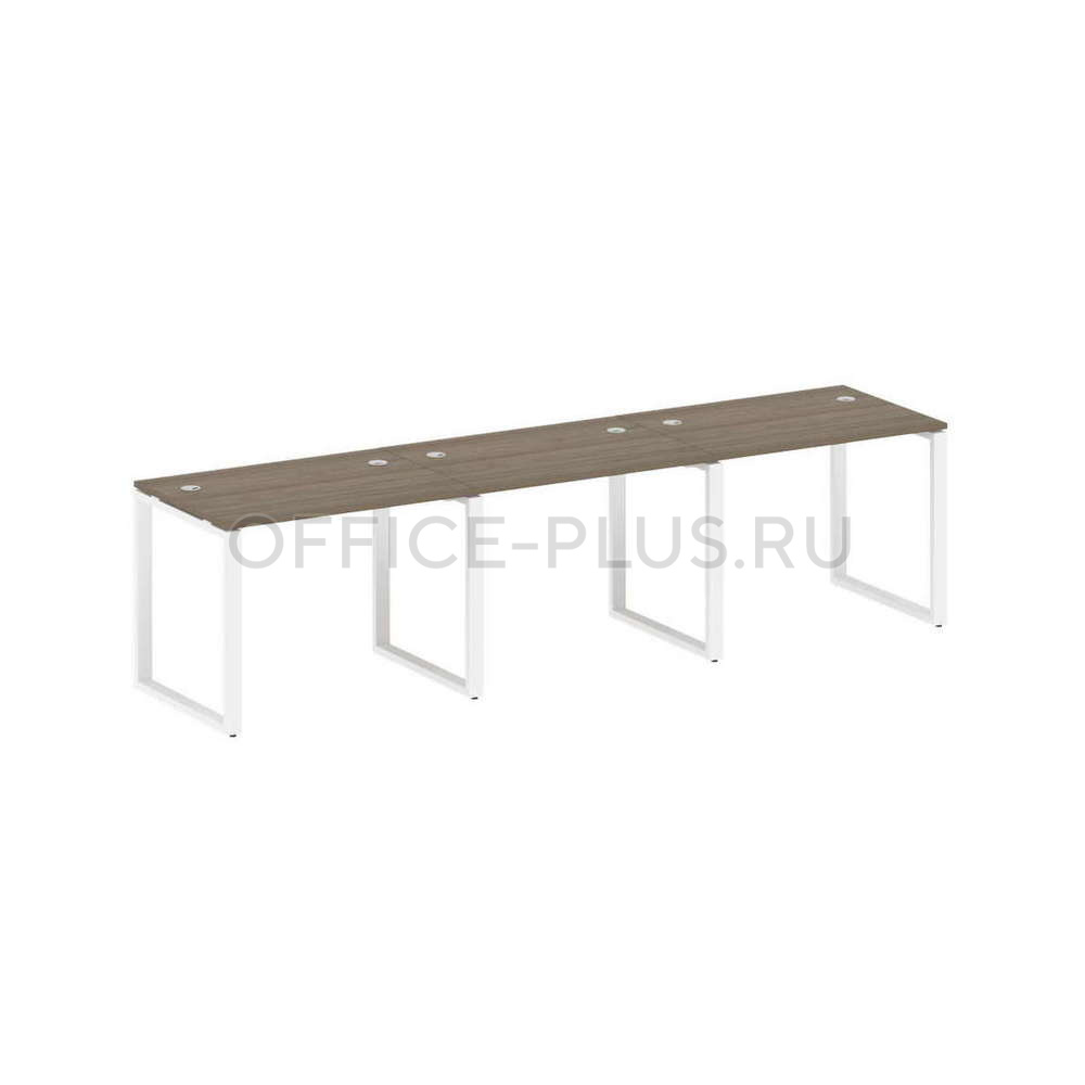 Рабочая станция 3 места Metal System Style на металлокаркасе БО.СМ-3.1