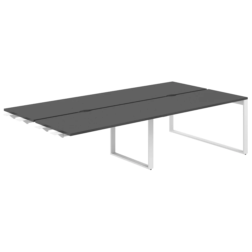 Рабочая станция с вырезом, на металлокаркасе (О-70x20) Allegro AG.168