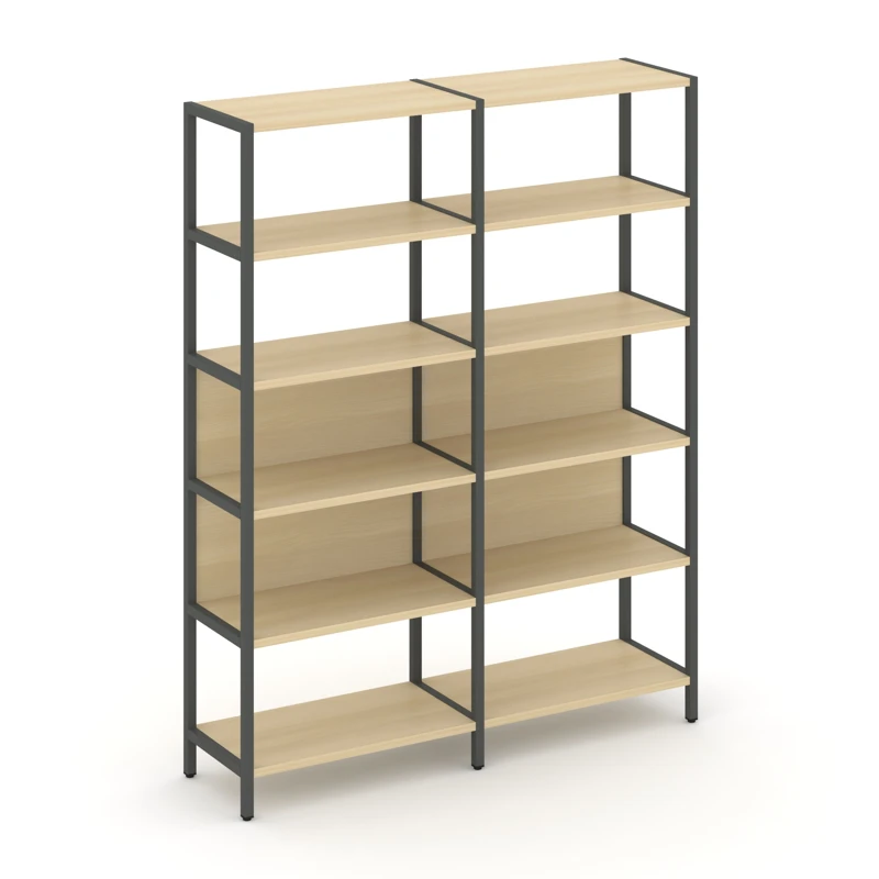 Двухсекционный стеллаж пятиярусный SHELF SYSTEM (металл антрацит) SN.STM-521