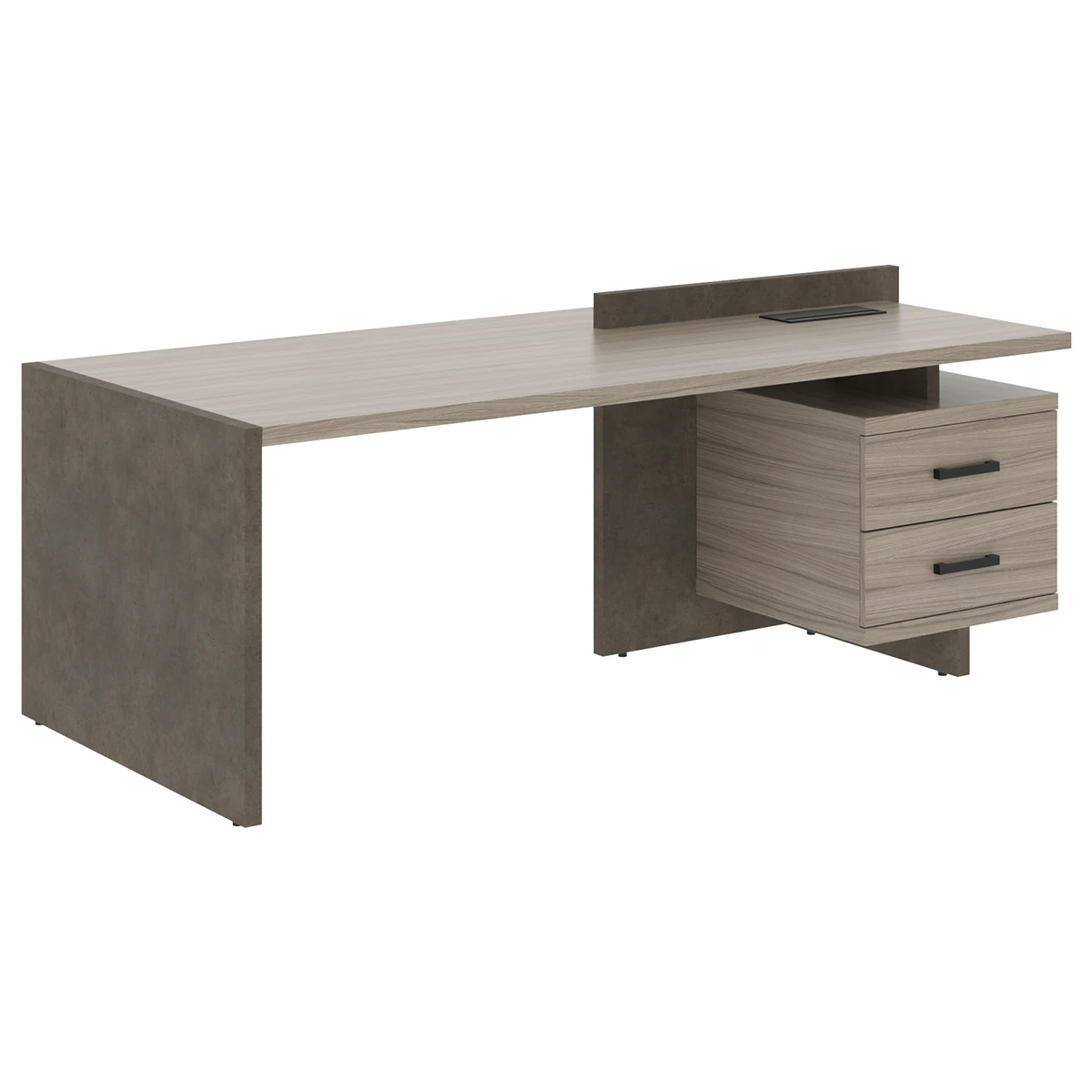 Стол руководителя с тумбой правый Wood&Stone (S) СФ-531302