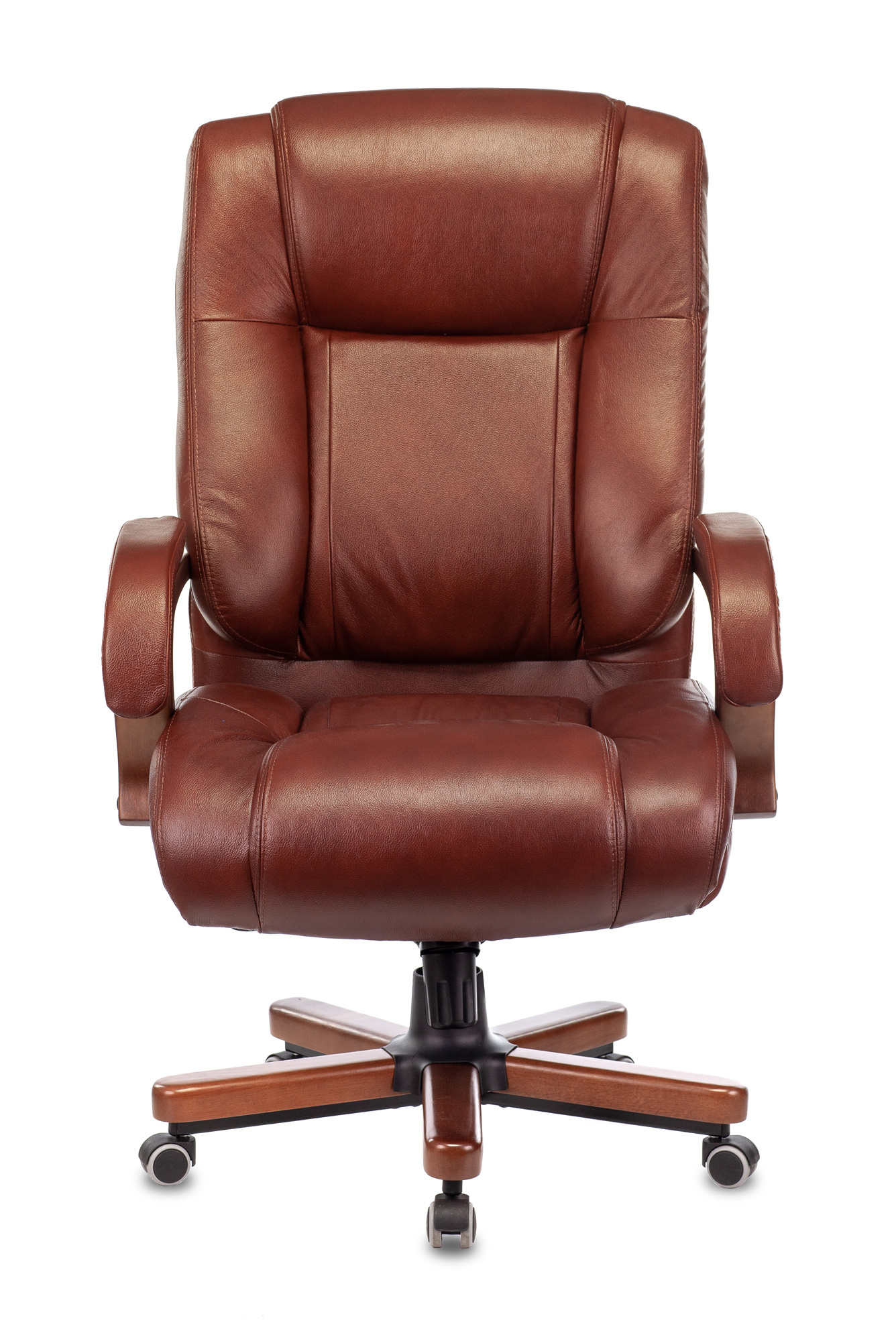Кресло руководителя Бюрократ T-9925WALNUT кожа