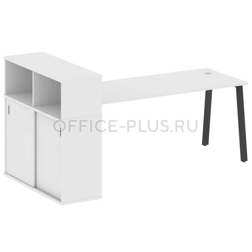 Стол рабочий Metal System Style с опорным шкафом-купе БА.РС-СШК-3.5