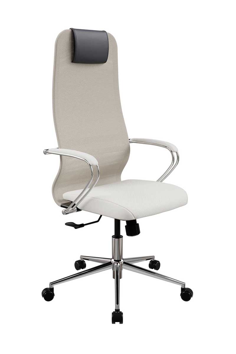 Кресло METTA ErgoLife SynchroSit 8 B1-9K - Сетка(X2)+ЭкоКожа(Экстра) хром