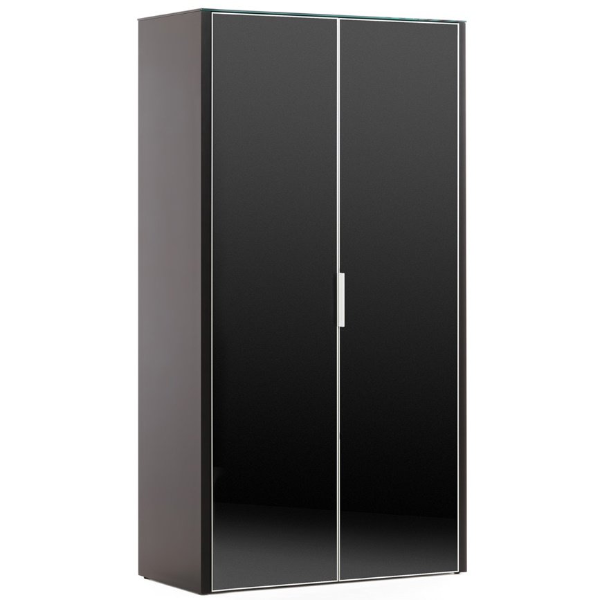 Шкаф высокий для документов GALA NEWLIB2/899 BLACK GLASS
