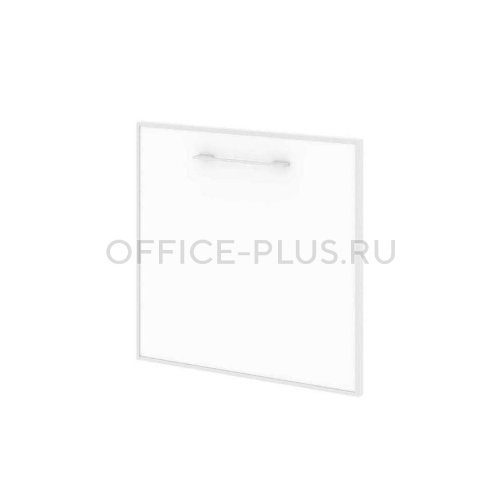 Дверь для шкафа стеклянная Yalta в раме, стекло-лакобель, LT.S4R (L) White/Black