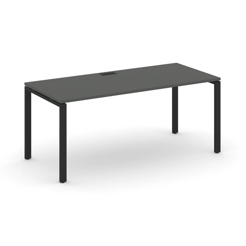 Стол руководителя на металлокаркасе (П-60x30 черный) STYLE PROJECT DIRECT SN-6P.SR-014.M