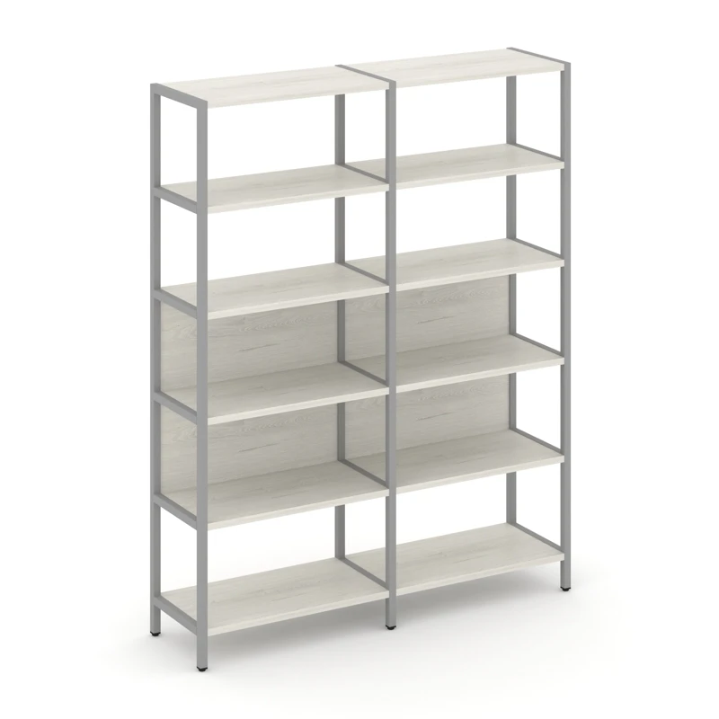 Двухсекционный стеллаж пятиярусный Shelf System (металл серый) SN.STM-521