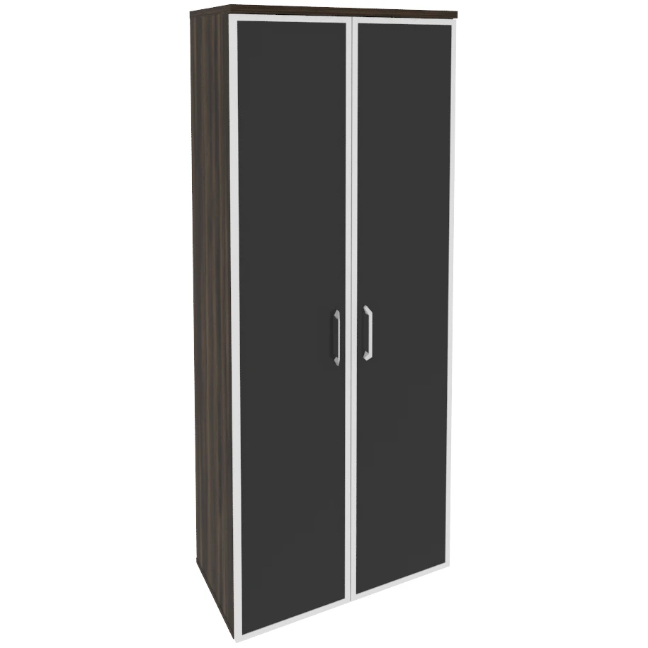 Шкаф высокий для документов Оникс / Onix O.ST-1.10R white/black