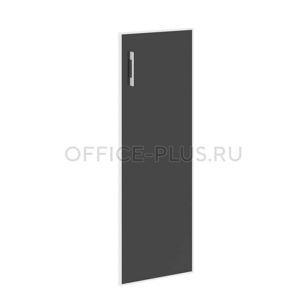 Дверь для шкафа стеклянная Yalta в раме, стекло-лакобель, LT.S2R (R) White/black