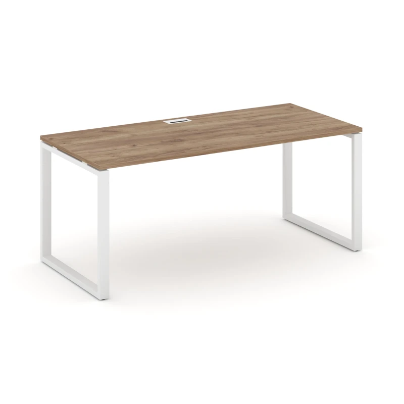 Стол руководителя на металлокаркасе (О-60x30 белый) Style Project Direct SN-6O.SR-023.M