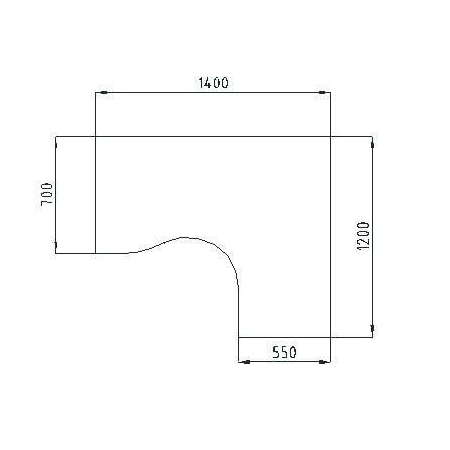 Стол угловой левый Vita V-1.7L