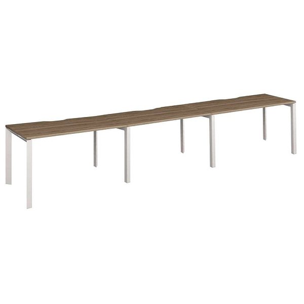 Рабочая станция 3 места на металлокаркасе-П линейная Аргентум МП НТМП.П-160.3